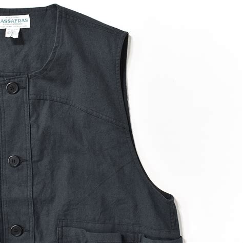 [SF-242101]SASSAFRAS(ササフラス)Overgrown Hiker Vest / LR Cotton Canvas(オーバー ...