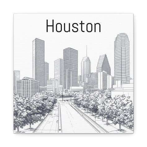 Houston Skyline Drawing