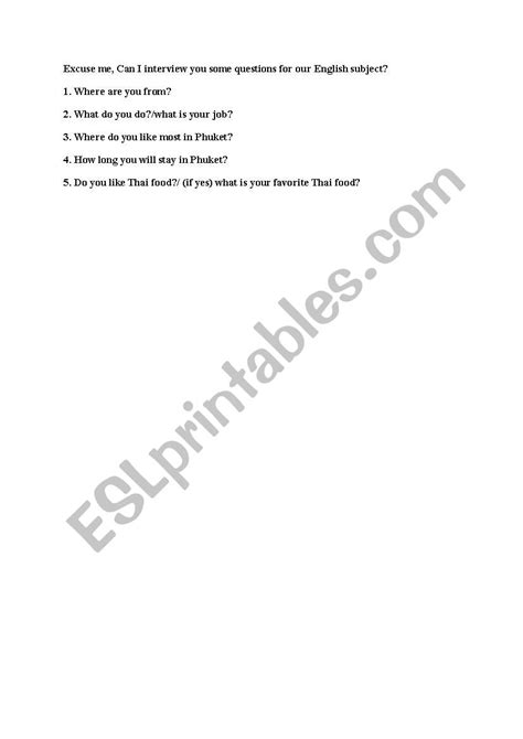 Interview Worksheet Elementary 的图像结果