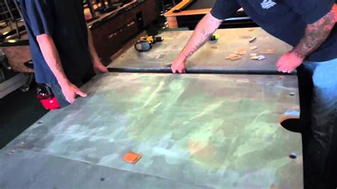 Slate Pool Table Installation 的图像结果