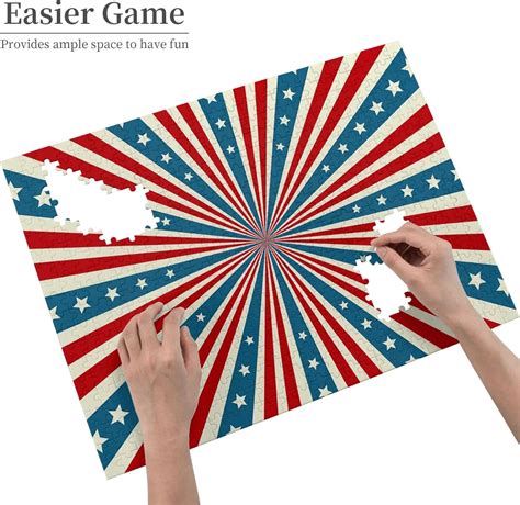 Buy Funny American Flag Element Picture Puzzle 500 Piece Wooden Puzzle ...