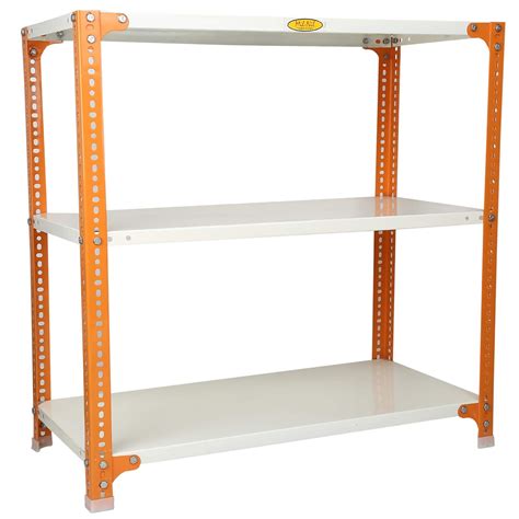 Mil-Nil Prime CRC Sheet 3 Shelf Multipurpose Slotted Angle Rack, 36 x ...