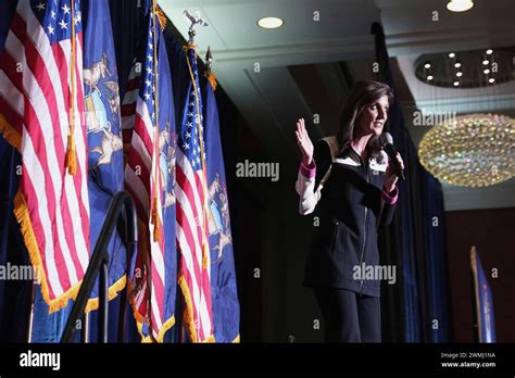 Nikki Haley speaks at a rally in�Aiken, South Carolina, on February 5, 2024.