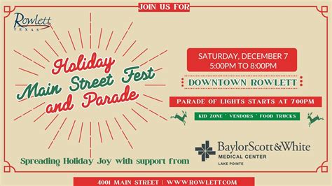 Holiday Main Street Fest and Parade, 4000 Main St, Rowlett, TX, United ...