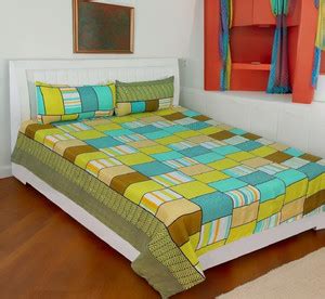 Home Readiness 180 TC Cotton Double Checkered Flat Bedsheet - Buy Home ...