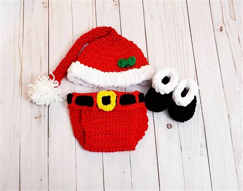 Newborn Santa Outfit Crochet Santa Set Santa Costume - Etsy