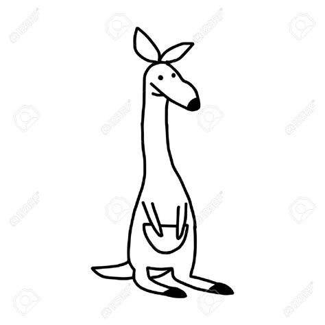 Simple Kangaroo Drawing at GetDrawings | Free download