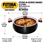 Buy Hawkins Futura Hard Anodised Cook N Serve Kadhai/Handi/Bowl - 27 cm ...