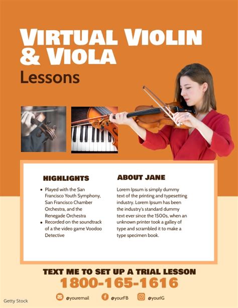 Image result for Lesson Flyer Viola