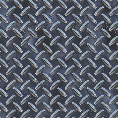Metal flooring seamless pattern. Steel diamond plate, industry iron ...