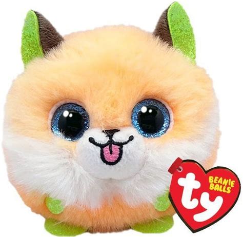 Ty Puffies (Beanie Balls) Plush - SHERBET the Orange Fox (4 inch ...