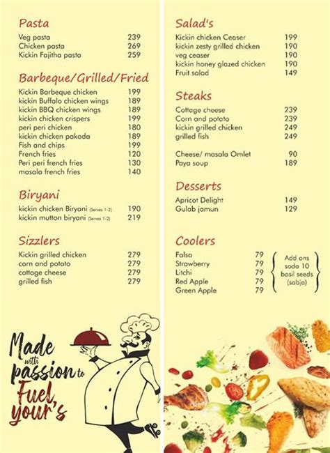 Menu at Chicken Shop, Hyderabad, 2-56/13