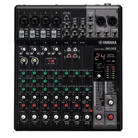 YAMAHA MG10X Analog Audio Mixer (4 XLR + 3 Stereo + Effects without USB ...