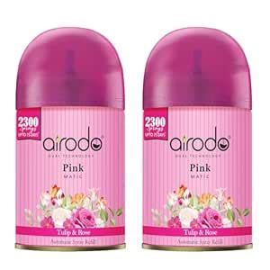 Airodo Pink Matic Air Freshner With Dual Technology Tulip & Rose with ...