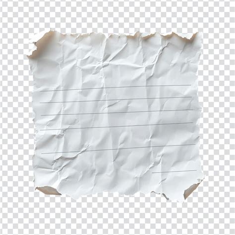Um pedaço de papel com um fundo transparente | PSD Premium gerado com IA