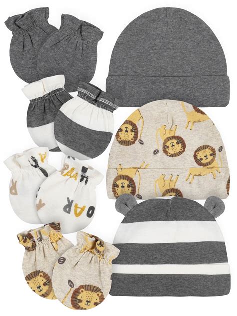 Gerber Baby Boy Caps & No Scratch Mittens Bundle, India | Ubuy