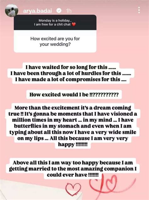 Arya prepares for the Big Day with Sibin, says 'I am getting married to ...