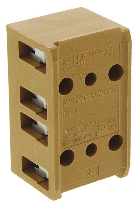 7906100000 Weidmüller | Weidmuller SAK Series Non-Fused Terminal Block ...