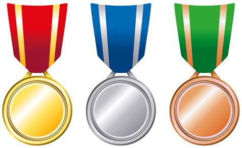 Gold Silver Bronze Medals Clip Art