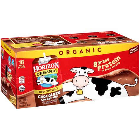 Horizon Organic Chocolate Milk Lowfat 18CT of 8oz Boxes | Garden Grocer