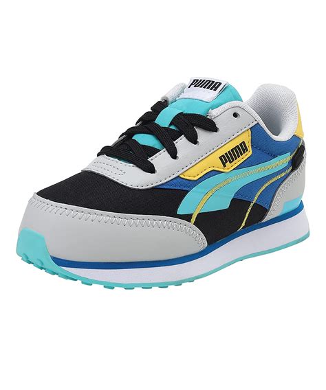 Buy Puma Unisex-Kid Future Rider Twofold Pre-School Black-Gray Violet ...