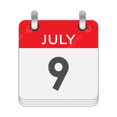 Gambar 9 Juli Tanggal Kalender Bulan, Statistik, Dasawarsa, Hitam PNG ...