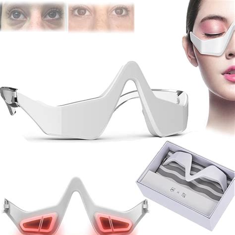 SPQDYO Red Light Therapy Glasses Microcurrent Eye Face LED Device for Dark Circles Puffiness ...