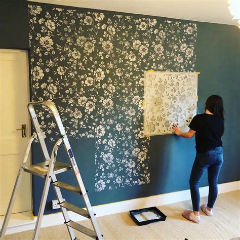 Vintage Floral Pattern Stencil: Reusable Wallpaper Painting Stencil ...