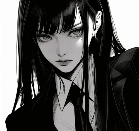 Pin by tnat on pic in 2025 | Anime black hair, Anime monochrome ...
