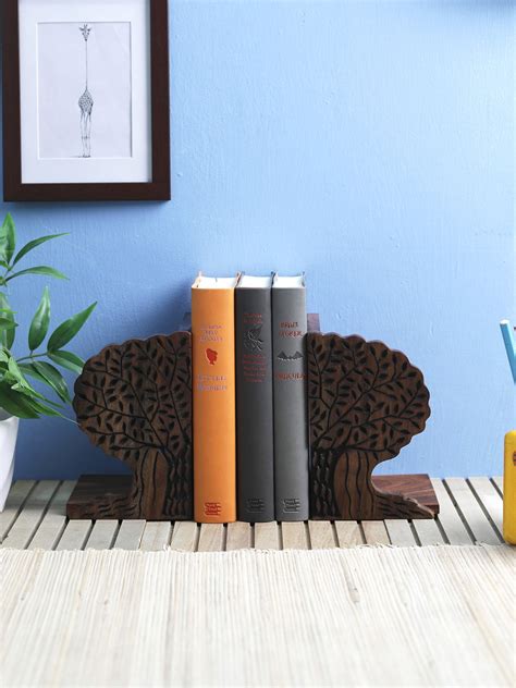 VarEesha Hand-made Banyan Tree Book End in Sheesham Wood : Amazon.in ...