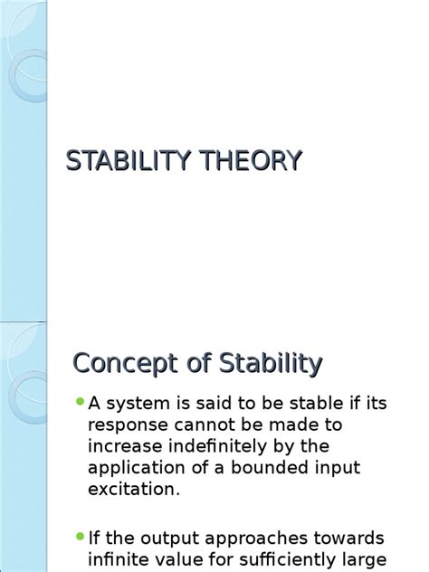 Image result for Stability Theorem
