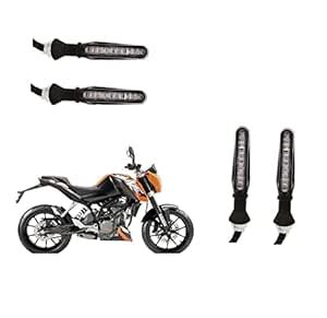 Wangsales® KTM Style Sleek Pencil Type Blue 9 LED Indicators Turning ...
