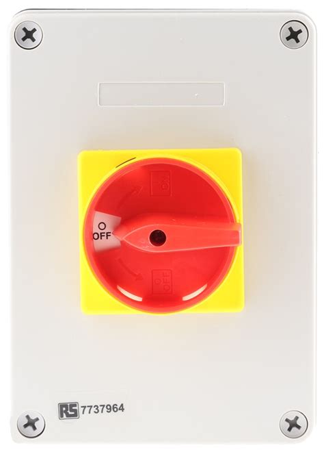 RS PRO | RS PRO 4P Pole Panel Mount Isolator Switch - 32A Maximum ...