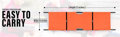 OTICA Foldable Stretcher for Patient Shifting, Portable Stretcher for ...