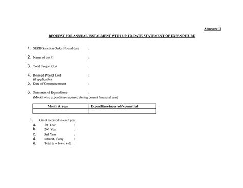 PSE - 2 3 Annexure-II REQUEST FOR ANNUAL INSTALMENT WITH UP-TO-DATE ...