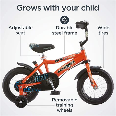 Buy Schwinn Grit and Petunia Steerable Kids Bike, Boys and Girls ...