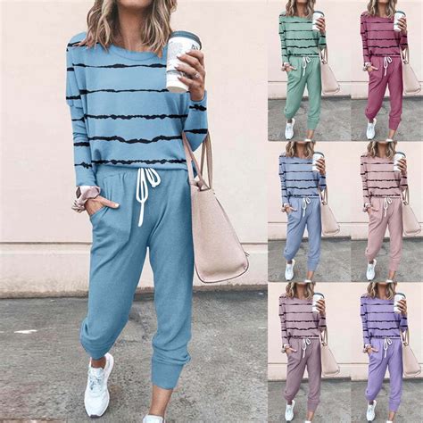 Brnmxoke Sweatsuits for Women Sets 2 Piece Outfits Plus Size Lounge Set ...