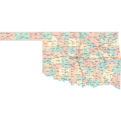 Map Of Oklahoma Roads