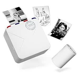 Ponek Mini Pocket Printer - M02S Upgrade 304DPI Wireless Bluetooth ...