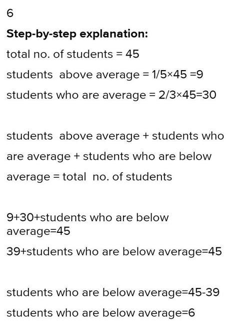 in a class 1/5 th of the students are above a average and 2/3 rd are ...