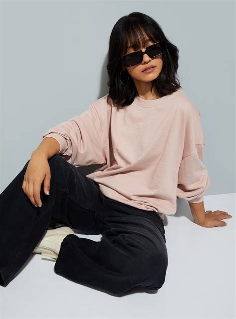 Buy URB_N Women Oversized Solid Sweatshirt Online at just Rs. 699.0 ...