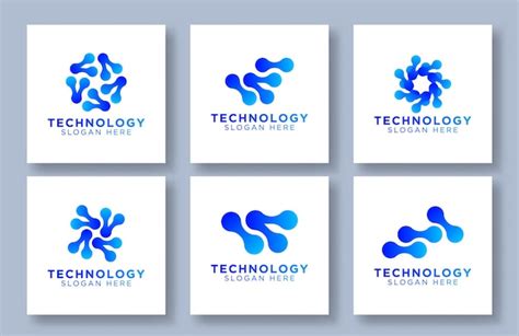 Premium Vector | Abstract nano icon blue circles in semicircle Dotted ...