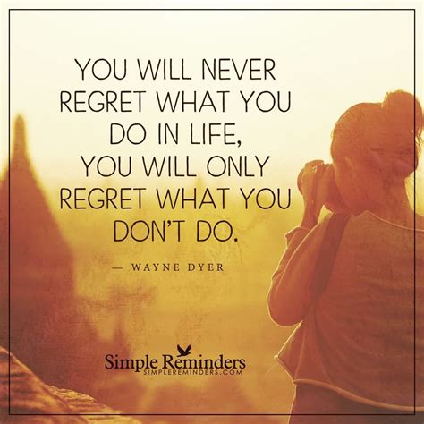 Simple Reminders on Instagram: “"You will never regret what you do in life, you will only regret ...