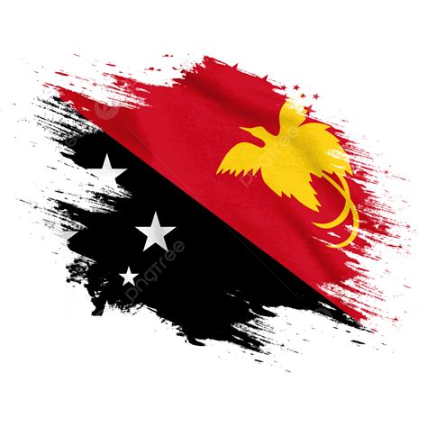 Papua New Guinea Watercolor Flag Brush, Papua New Guinea, Flag, Papua ...