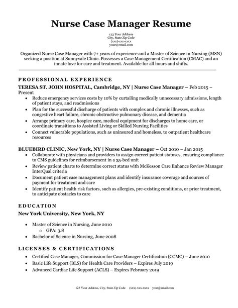 Nurse Case Manager Career