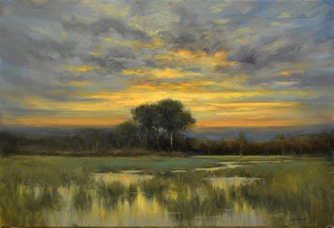 Dennis Sheehan - Dennis Sheehan, "Sunset on the Glen", Tonalist Marsh ...