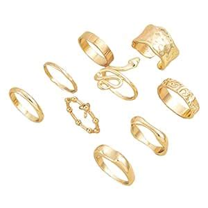 Buy Shining Diva Fashion Latest Stylish Metal Boho Midi Finger Rings ...