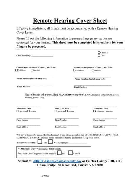 2020-2026 Form VA Remote hearing cover sheet - Fill Out, Sign & Share ...