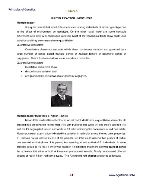 Principles of Genetics Lecture 5: Multiple Factor Hypothesis Explained ...