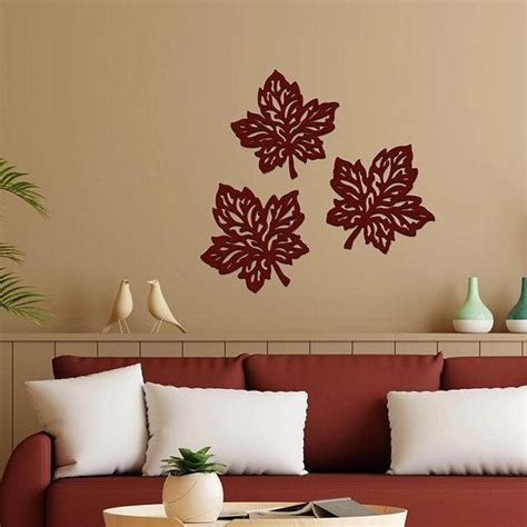 Wooden Finish Leaves Wall Hangings – Decor Mantra
